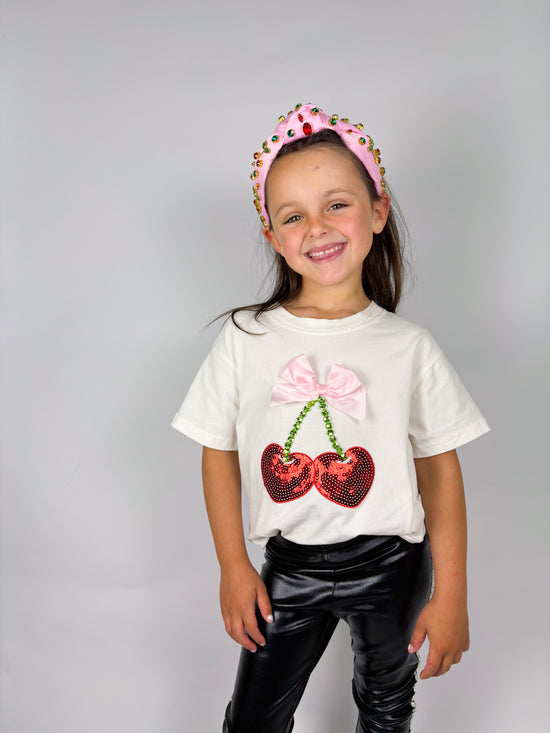 Cherry and Bow Gem Top