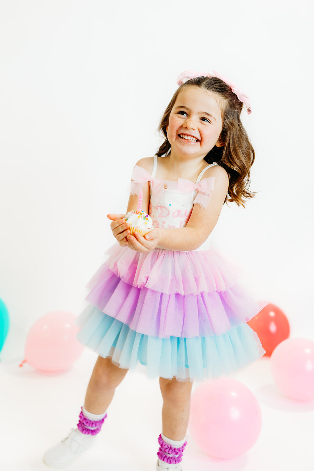 "B'Day Girl" Spaghetti Strap Tulle Dress