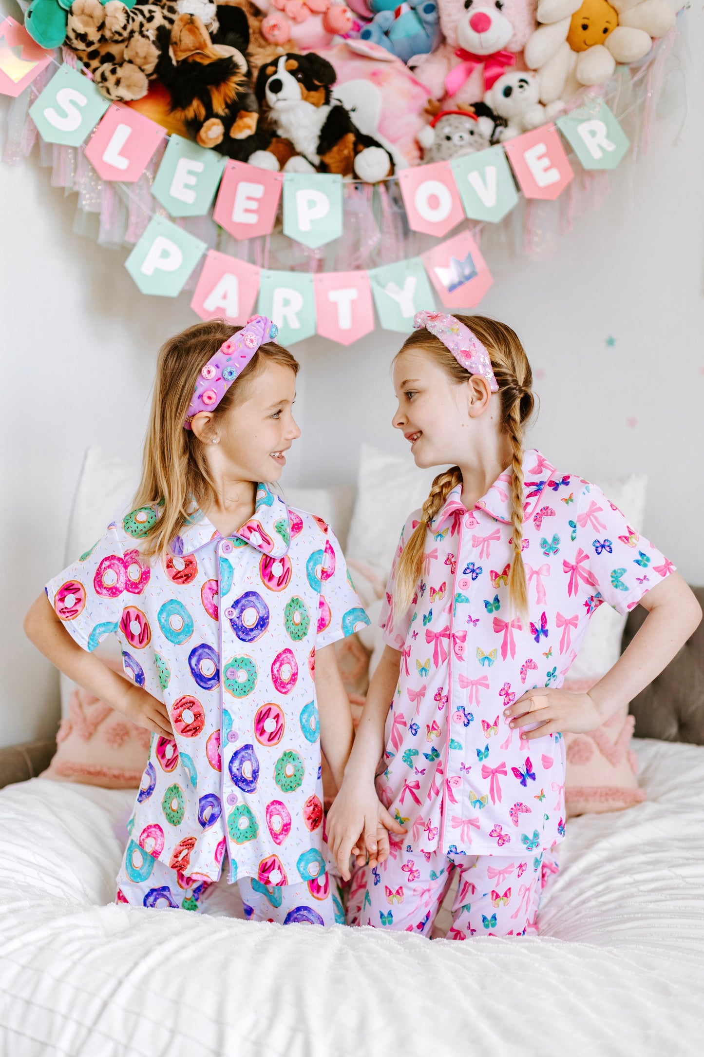 Bow and Butterfly Print Bamboo Feather PJs