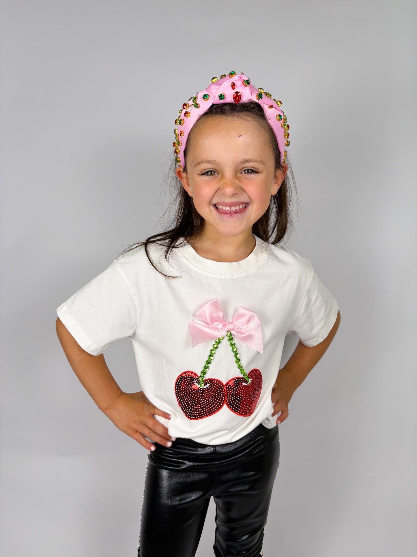 Cherry and Bow Gem Top