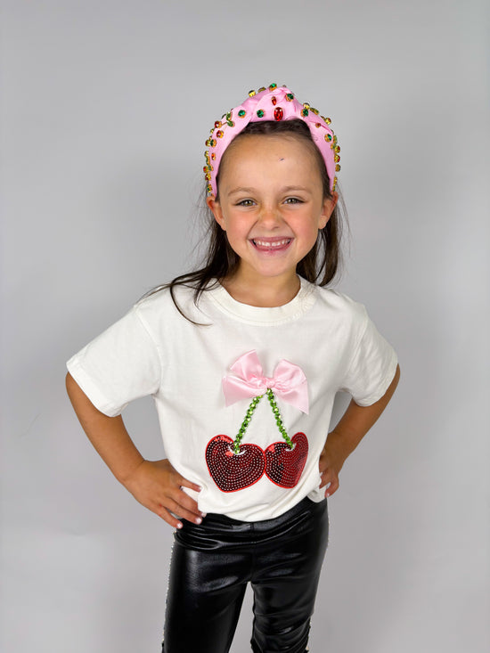 Cherry and Bow Gem Top