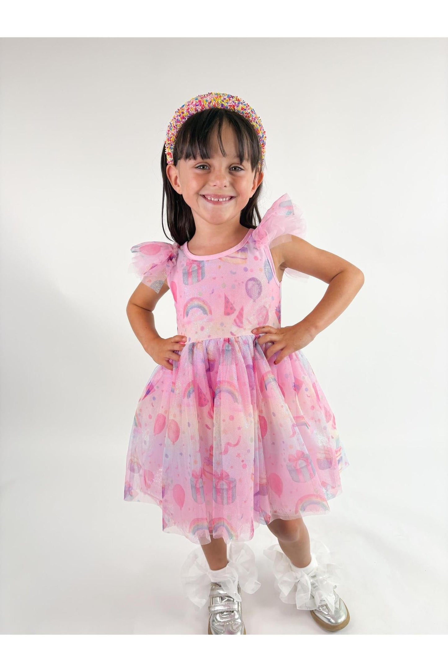 Birthday Print Tulle Dress