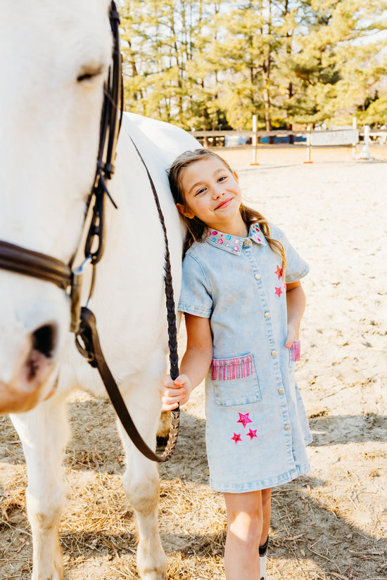 Dolly Denim Dress – Three Wildflower Designs