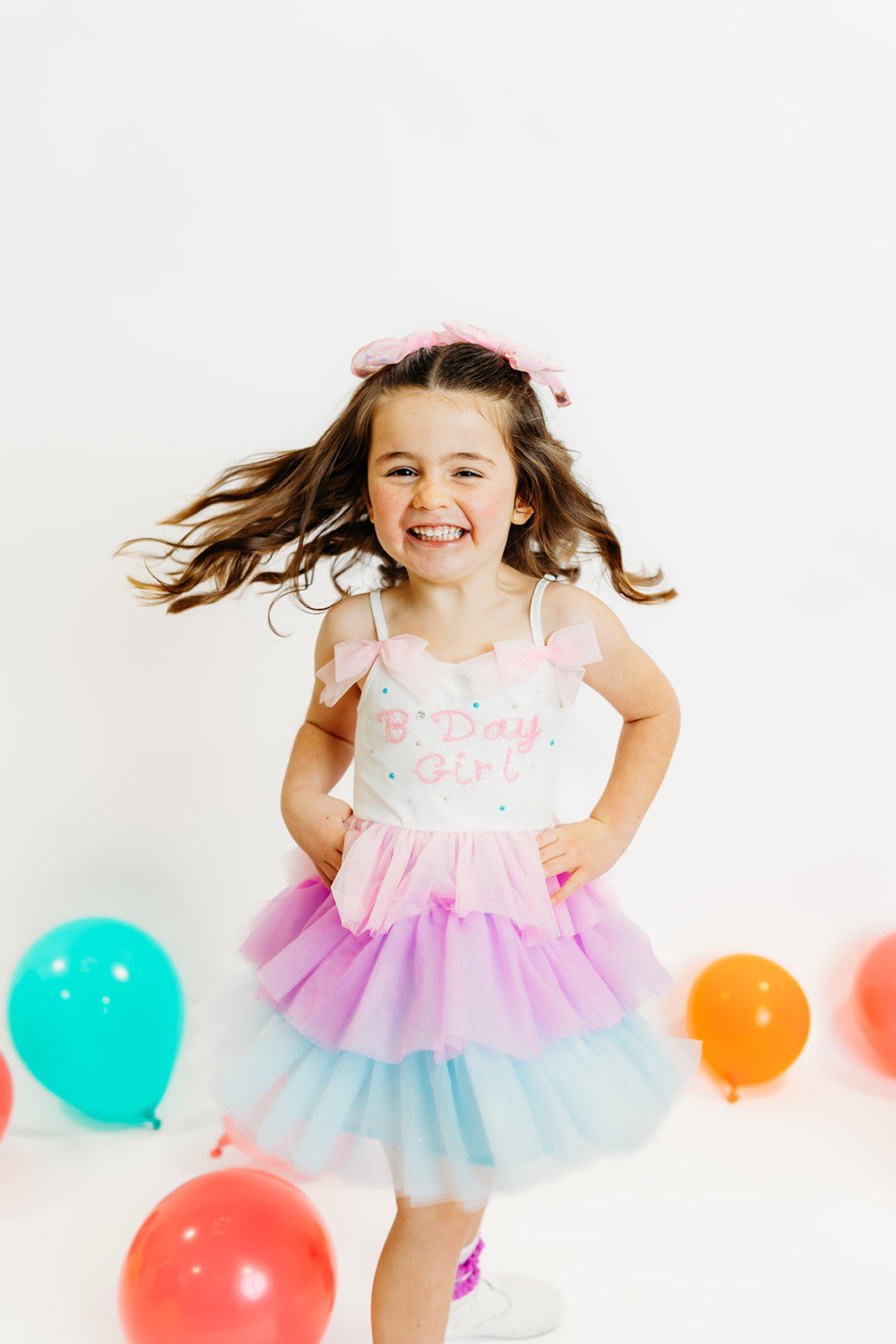 "B'Day Girl" Spaghetti Strap Tulle Dress