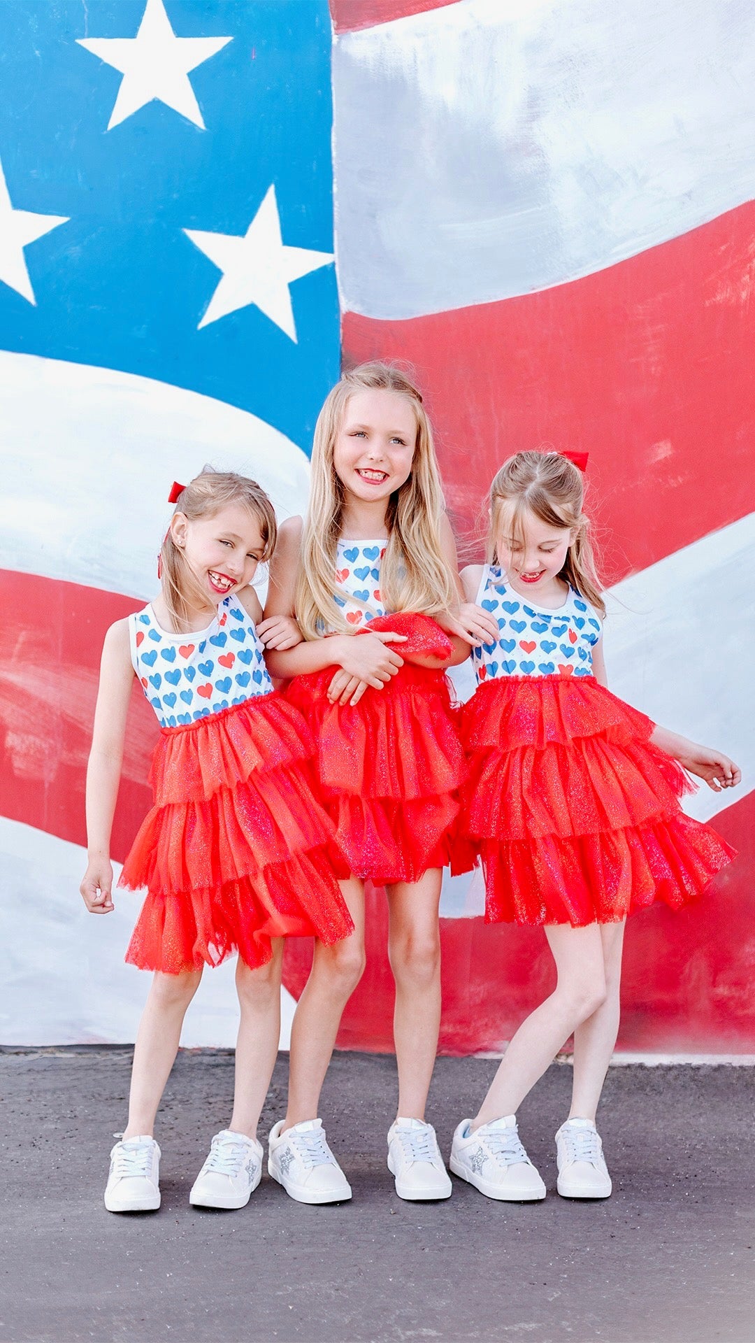 Sparkly Red, White & Blue Tulle Dress