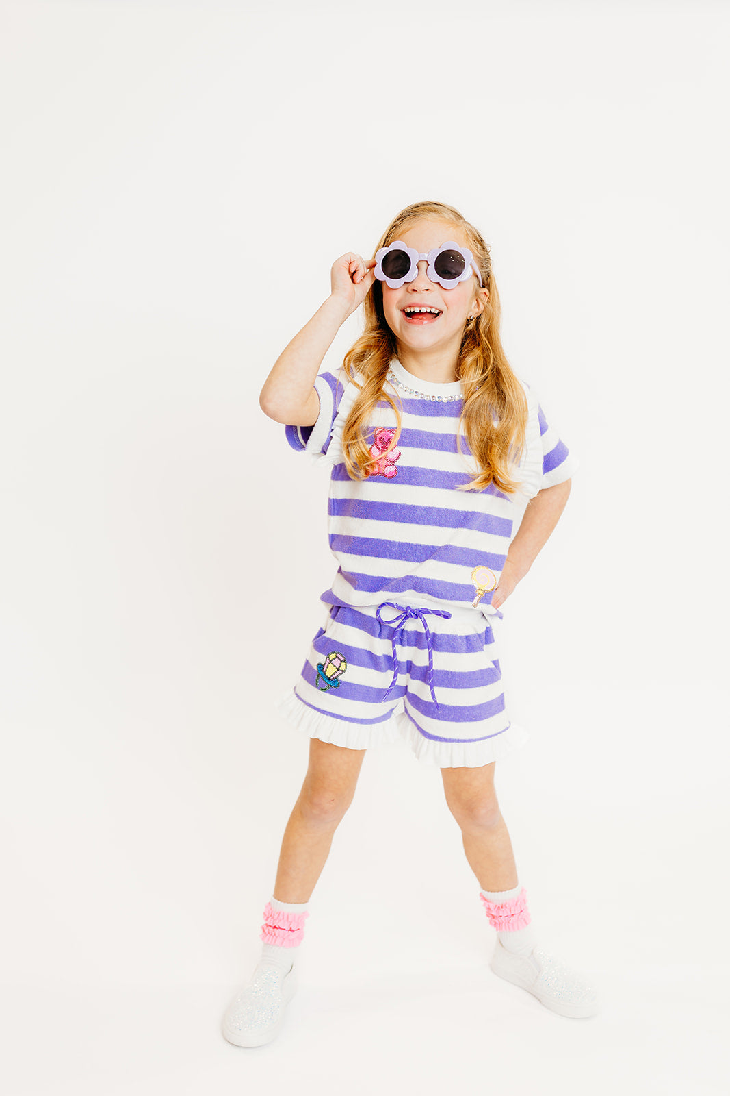 Purple Stripe Terry Cloth Candy Set