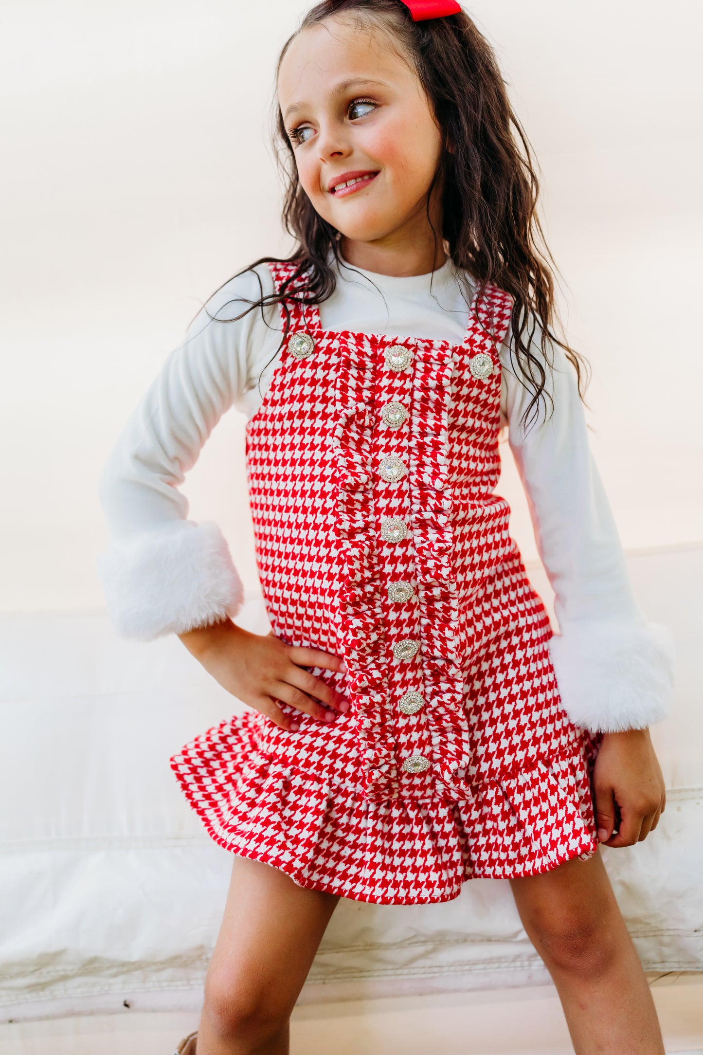 red jumper dress SSYS Anna Kate Tweed In Maroon Multi *FINAL SALE* Shell wear it to the first day of school Knitted Dresses Jumper Dress New