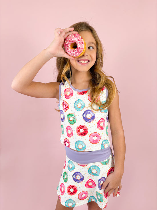 Donut Two-Piece Athletic Tank and Skort Set