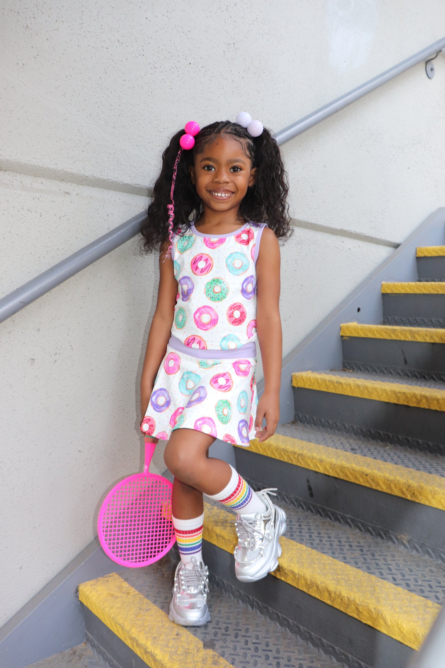 Donut Two-Piece Athletic Tank and Skort Set