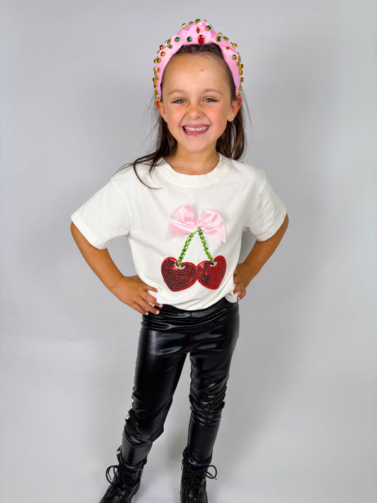 Cherry and Bow Gem Top