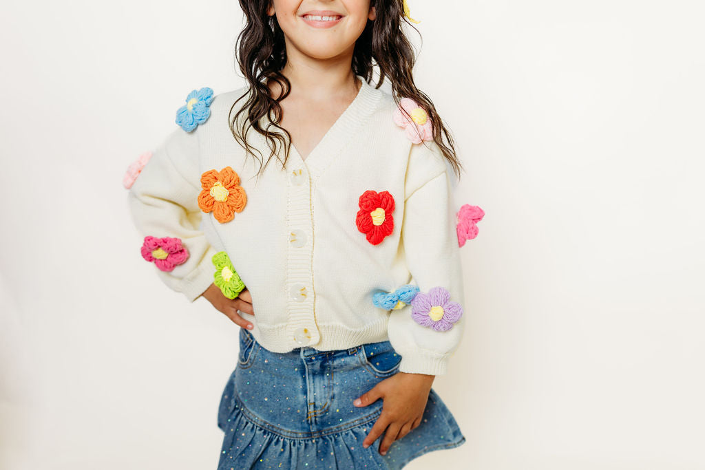 Wildflower Garden Knit Cardigan (PREORDER) – Three Wildflower Designs