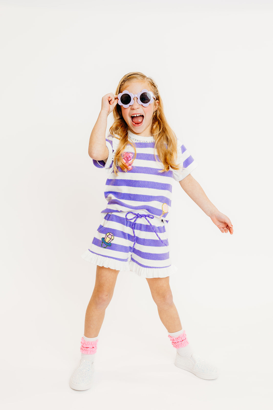 Purple Stripe Terry Cloth Candy Set