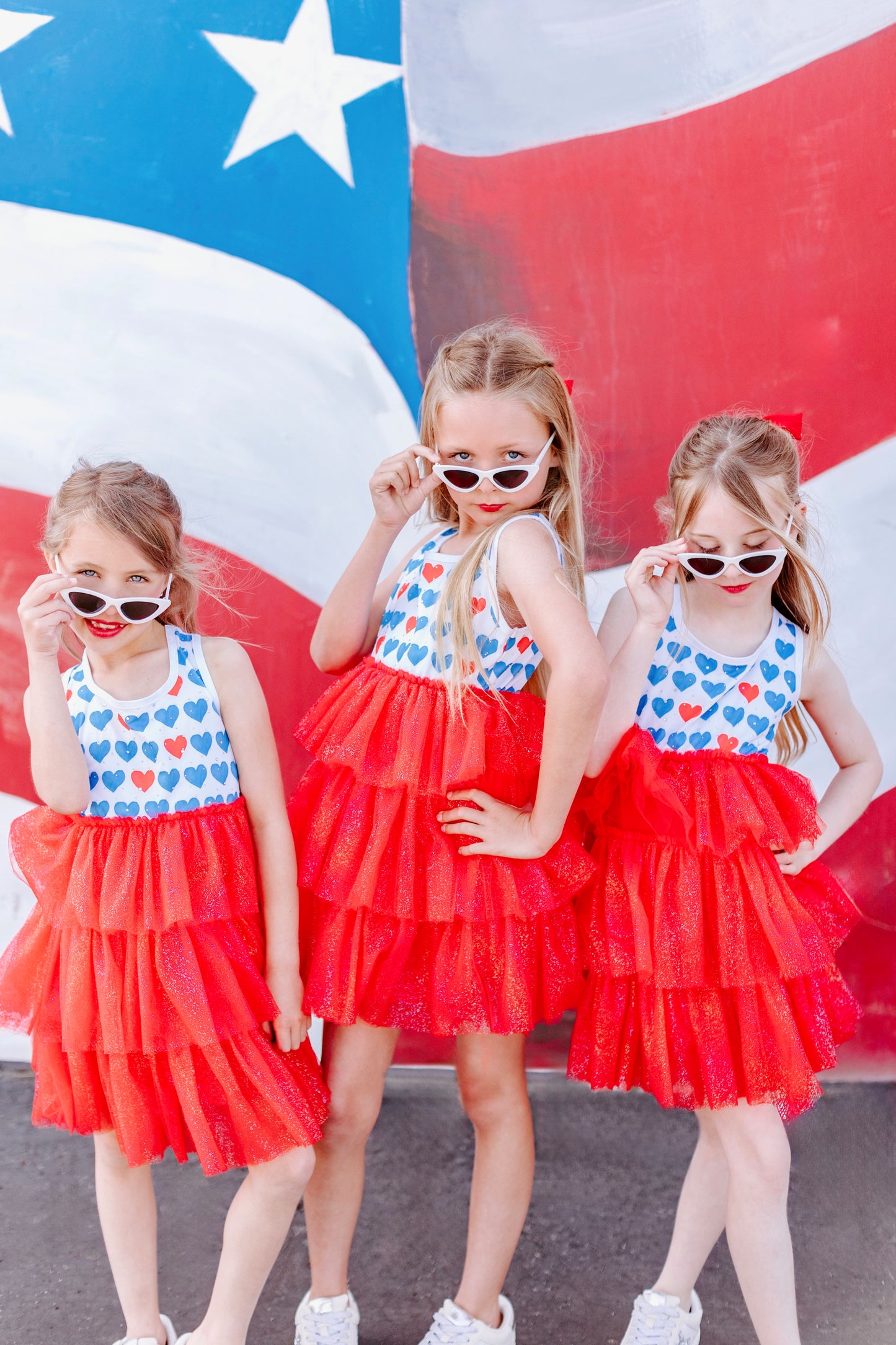 Sparkly Red, White & Blue Tulle Dress