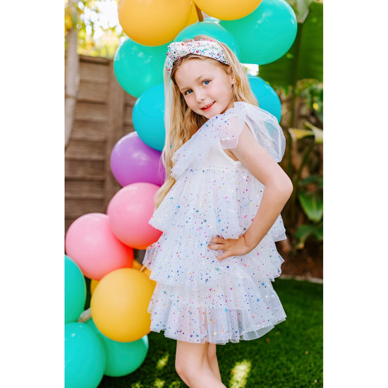 White Sparkler Foil Cake Dress