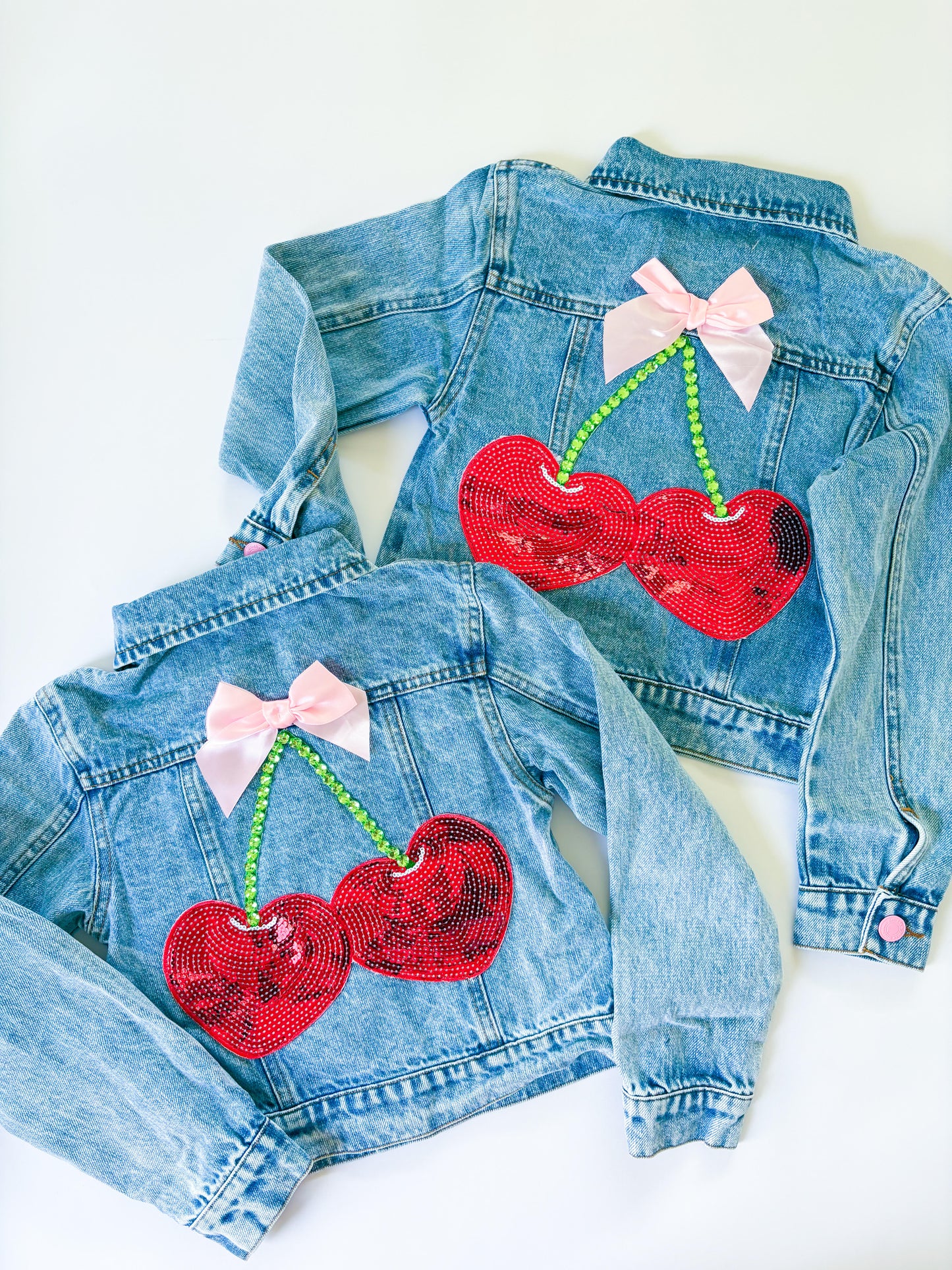Cherry and Bow Denim Jacket