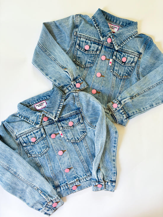 Cherry and Bow Denim Jacket